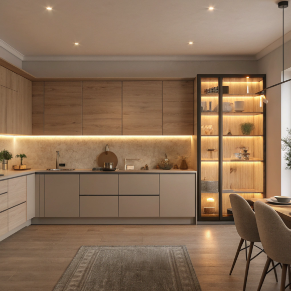 Beautiful modern kitchen with warm and cozy cabinet lighting – Kitchen Cabinet Lighting Ideas