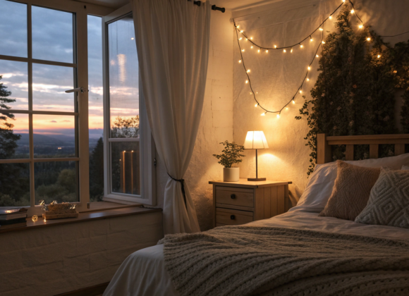 Cozy and relaxing bedroom with soft calming lighting – Calming Bedroom Lighting Ideas