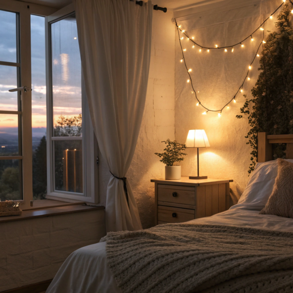 Cozy and relaxing bedroom with soft calming lighting – Calming Bedroom Lighting Ideas