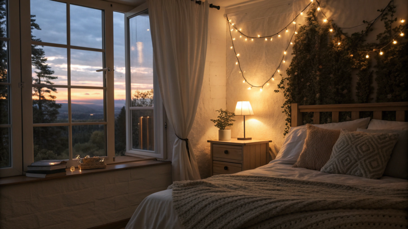 Cozy and relaxing bedroom with soft calming lighting – Calming Bedroom Lighting Ideas