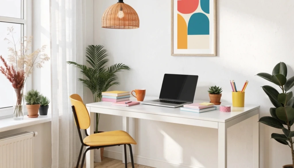 Home office refresh ideas for a productive home office setup with workspace organization tips
